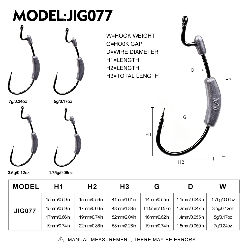 Anzuelos Jig Head de plomo PROBEROS con abertura ancha y púas - imagen 3