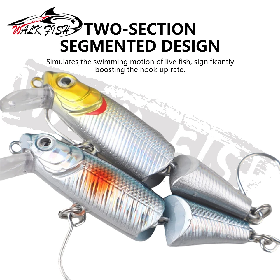 WALK FISH Minnow multisegmentado ojo rojo para lubina - imagen 4