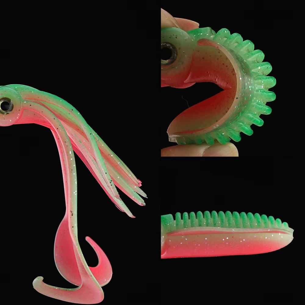 Señuelo calamar suave luminoso UV para pesca en mar - imagen 5