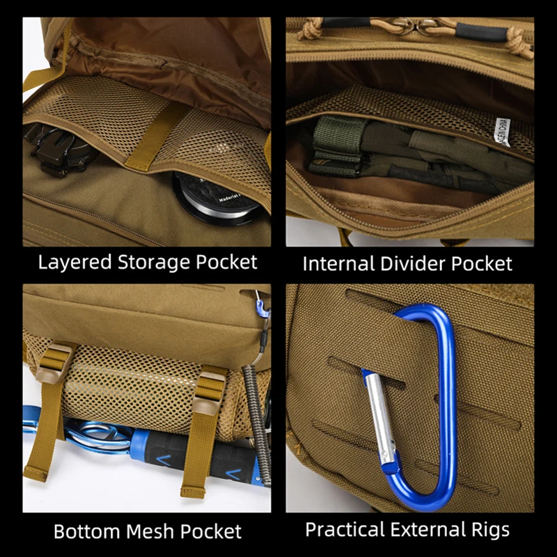 Bolsa táctica de pesca con cinturón portátil para señuelos - imagen 3