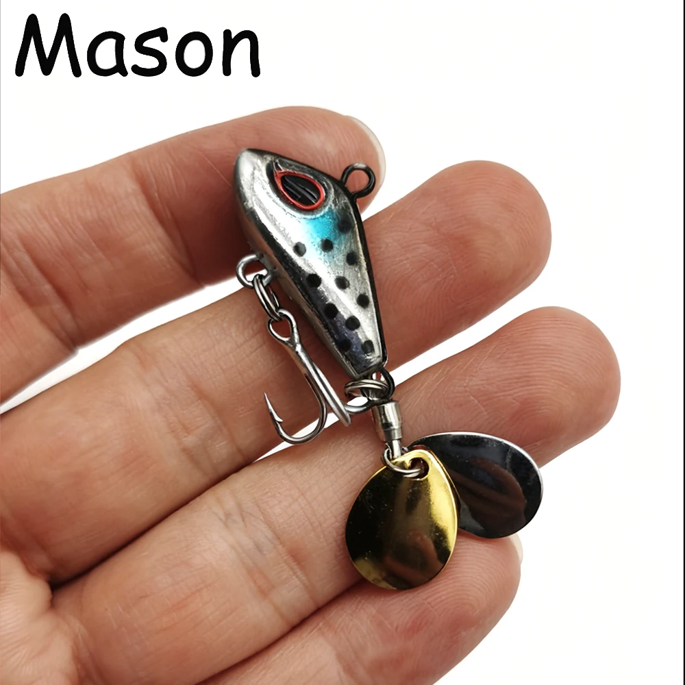 Cebo vibrante metal doble giro – Trucha pesca invierno - imagen 2