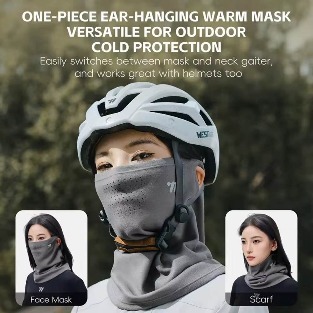 Máscara térmica con orejeras para ciclismo, balaclava cortavientos - imagen 5