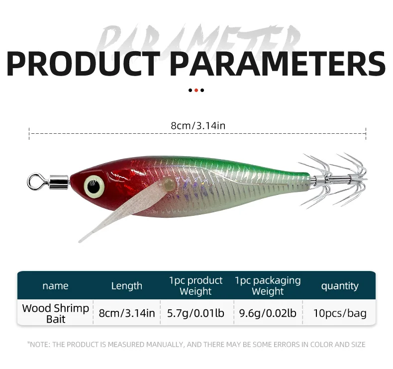 Detalle del cuerpo del señuelo para pesca