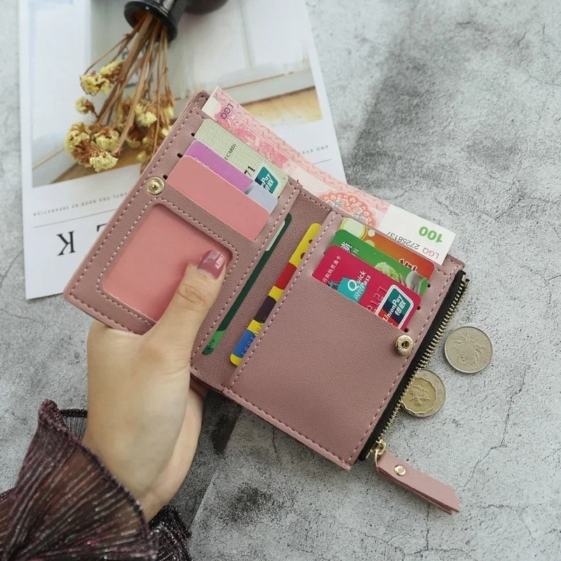 Cartera corta de mujer bordada Retro con hebilla y monedero diario - imagen 5