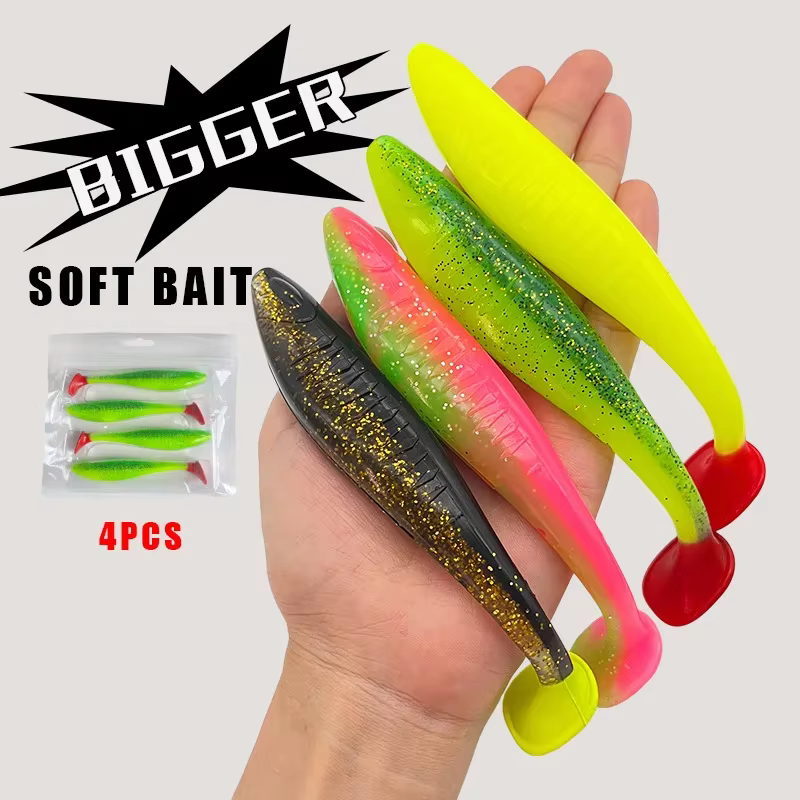 Vinilo Cola en T – Señuelo Artificial Blando para Pesca - imagen 4