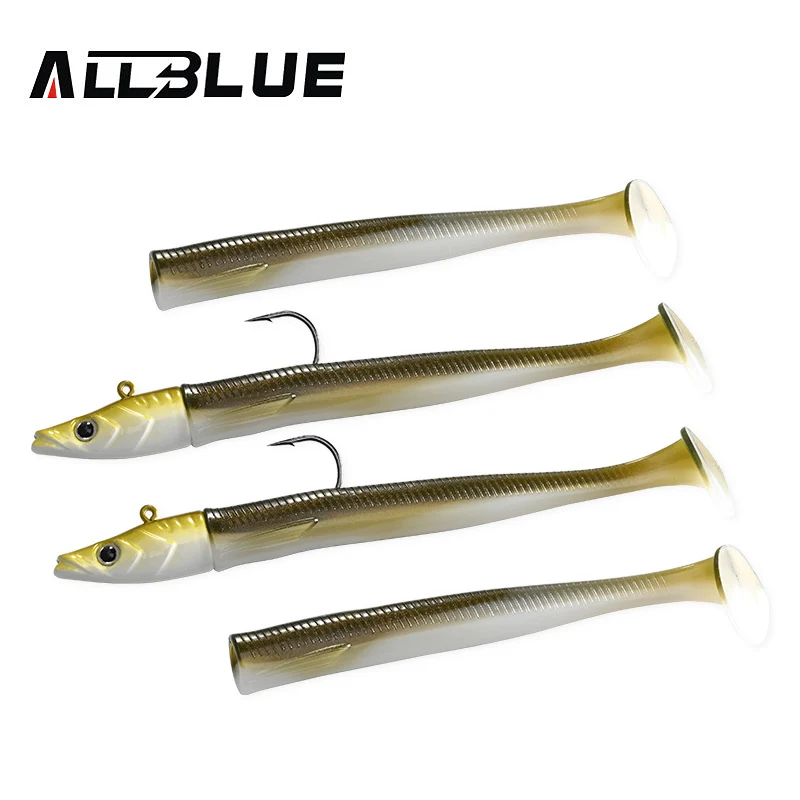 ALLBLUE Tidal Eely Shad señuelo vinilo con jig head para mar