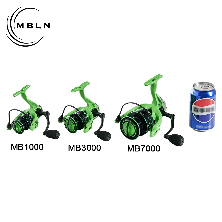Carrete giratorio MBLN de aluminio liso para pesca con señuelo - imagen 3