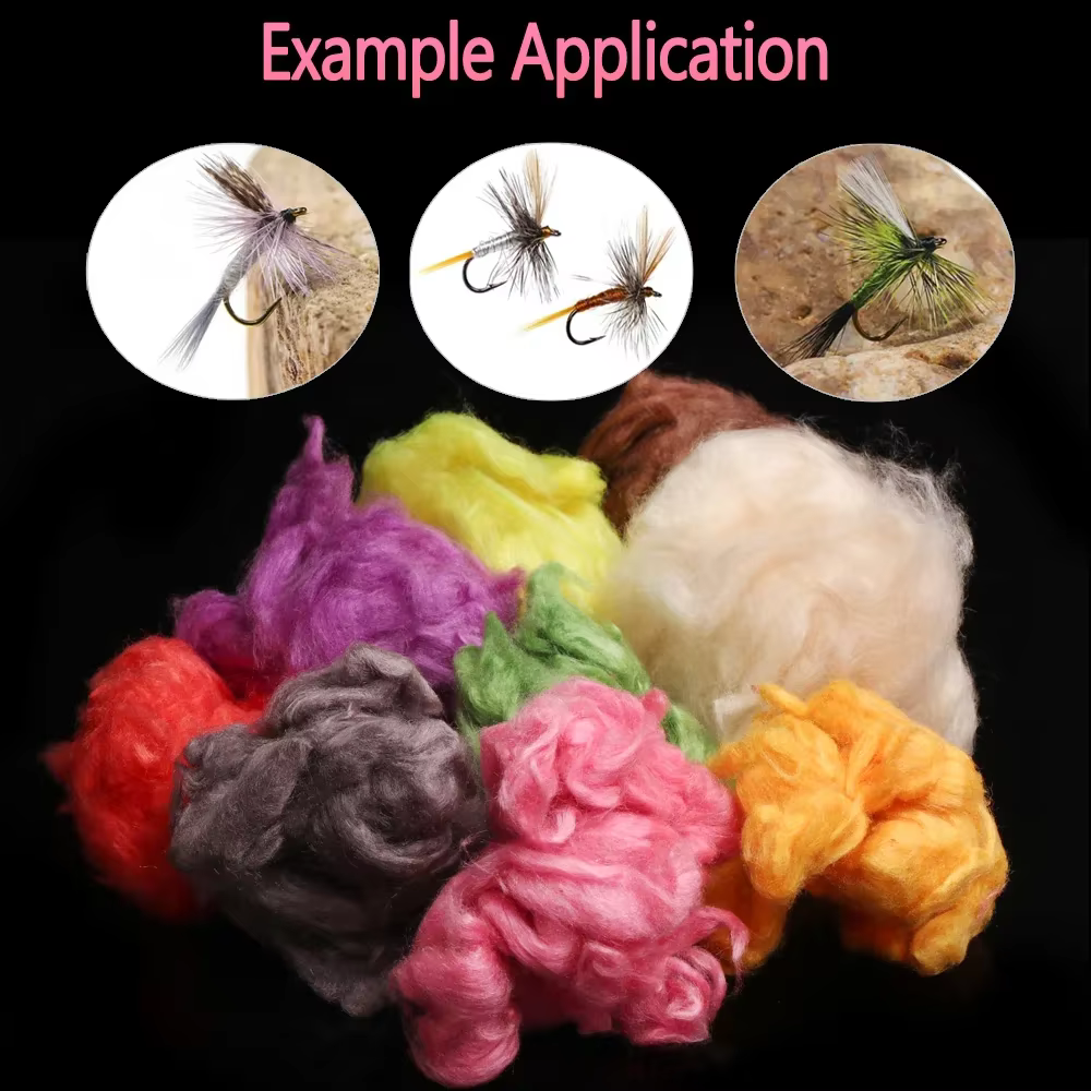 Bimoo Fibra Kapok – Material flotante para mosca seca trucha - imagen 4