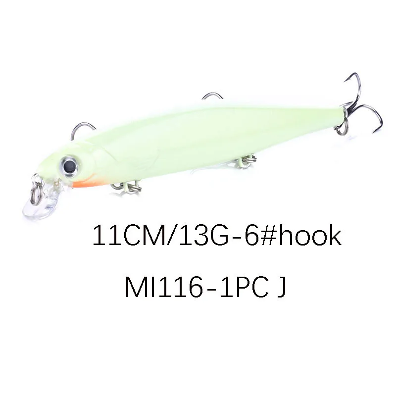 Señuelo Minnow duro con láser y ojos 3D para carpa 11cm 13g – Jerkbait lento - imagen 4