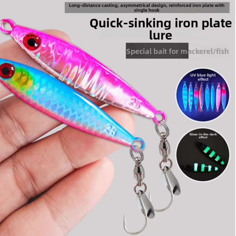 Spinnerbait Jigging para Agua Salada – Anzuelo Simple y Cuchilla Giratoria 60g 80g - imagen 5