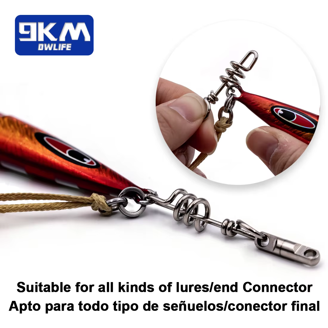 Swivel Giratorio Acero Inoxidable – Conector a Presión para Pesca - imagen 5