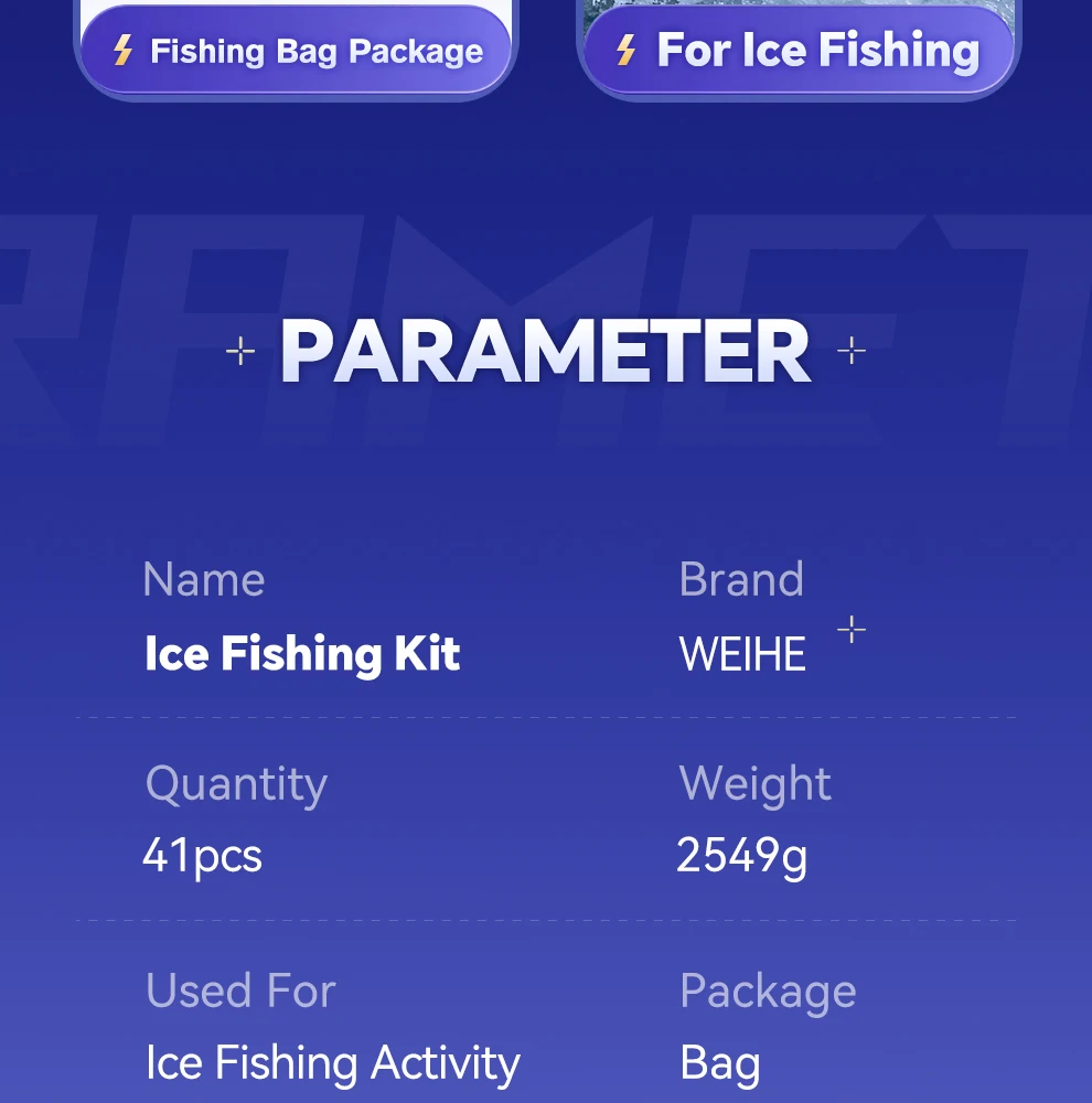 Bolsa organizadora del kit de pesca en hielo
