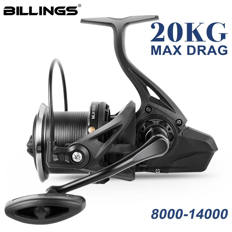 Carrete de pesca BILLINGS de aluminio CNC, lanzamiento largo suave