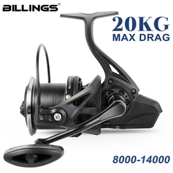 Carrete de pesca BILLINGS de aluminio CNC, lanzamiento largo suave