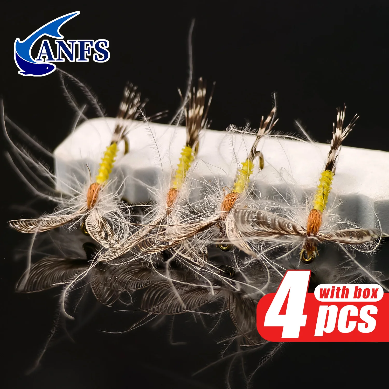 ANFS MayFlies moscas para pesca con mosca en caja seca para trucha - imagen 2