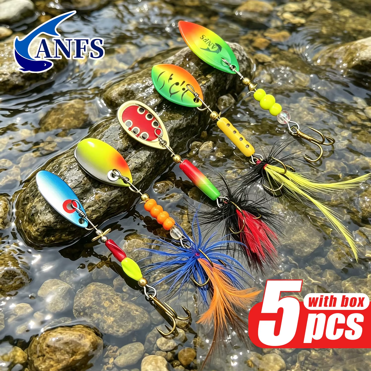 Cucharas Giratorias ANFS con Lentejuela y Anzuelo