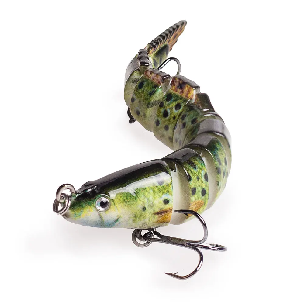 Hanlin-Mini señuelo swimbait anguila articulado - duro - imagen 4