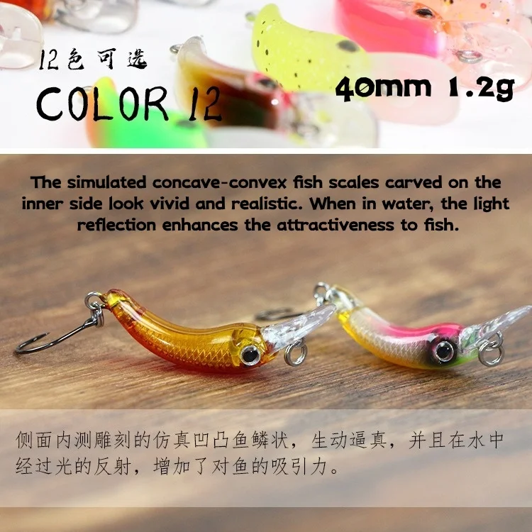 Mini Crankbait Wobbler 40 mm para trucha – Cebo duro de agua dulce - imagen 2