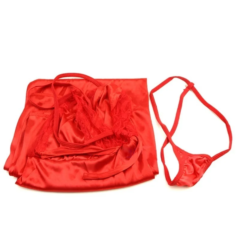 Pack completo: camisón y tanga a juego en color rosa
