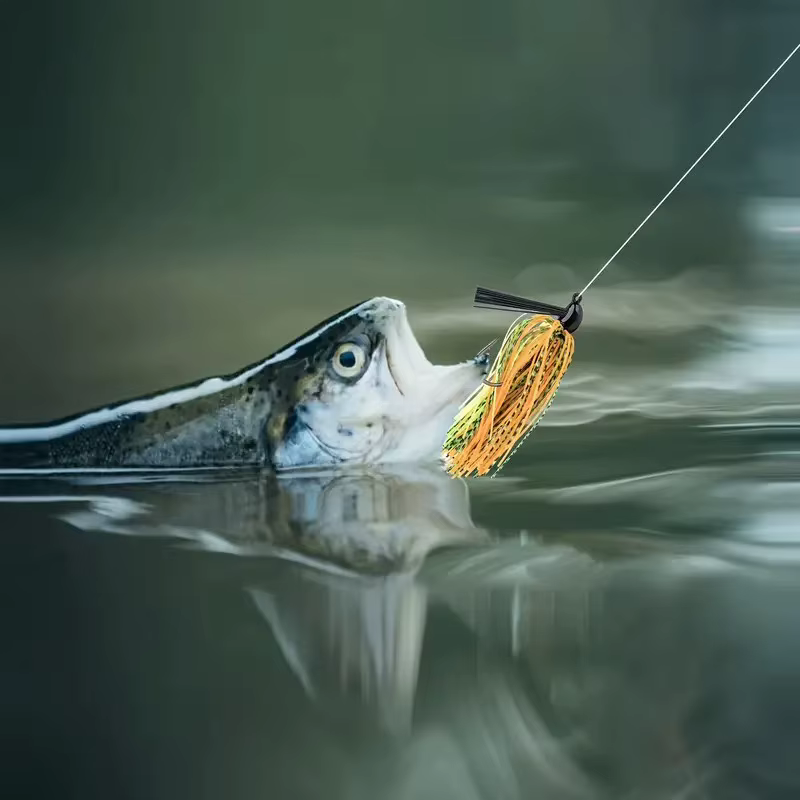 Spinnerbait sin púas negro para lucio y lubina – Boca grande - imagen 4