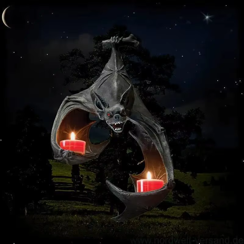 Portavelas Murciélago Colgante para Decoración de Halloween - imagen 5