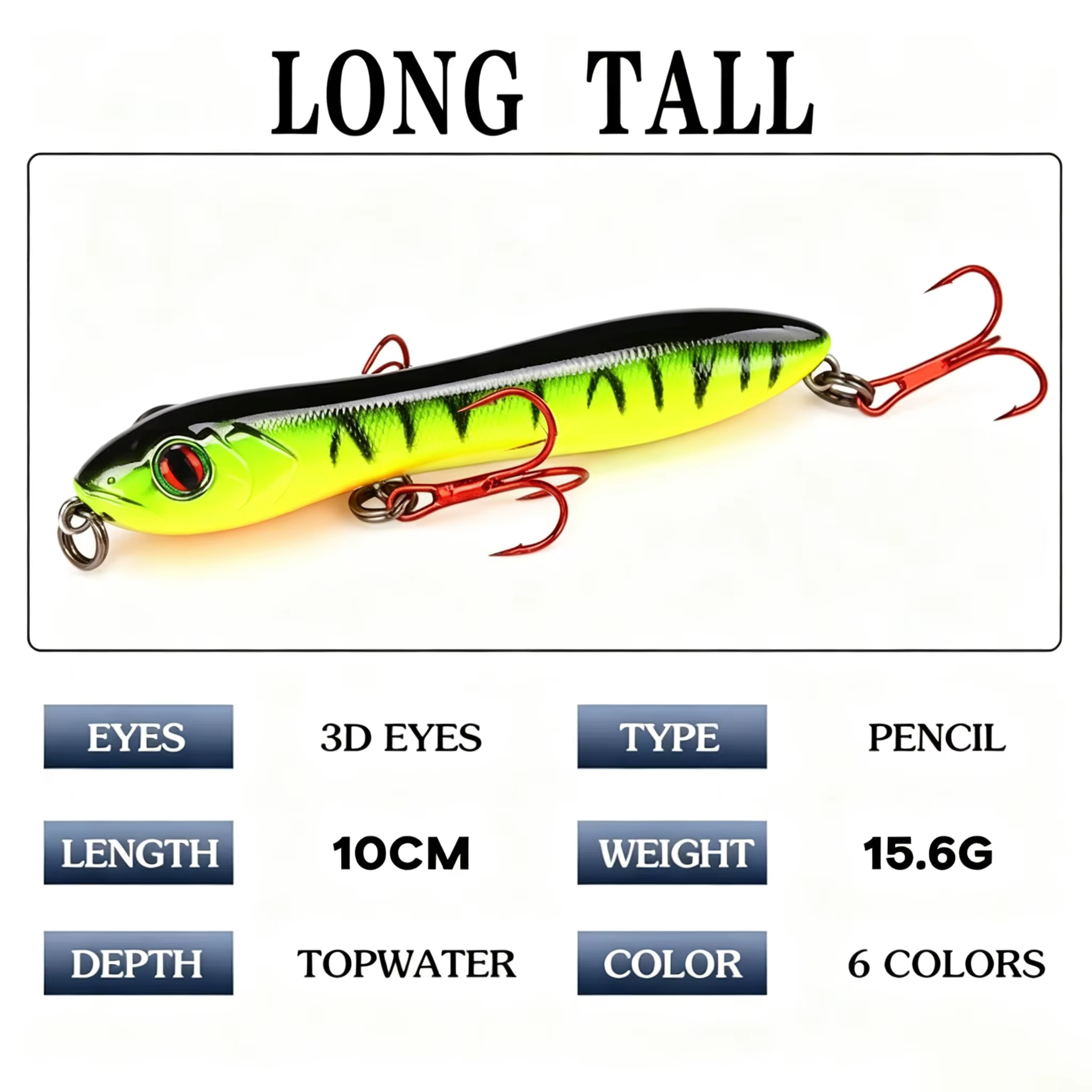 Señuelo Pencil para Pesca en Agua Dulce y Salada - imagen 5