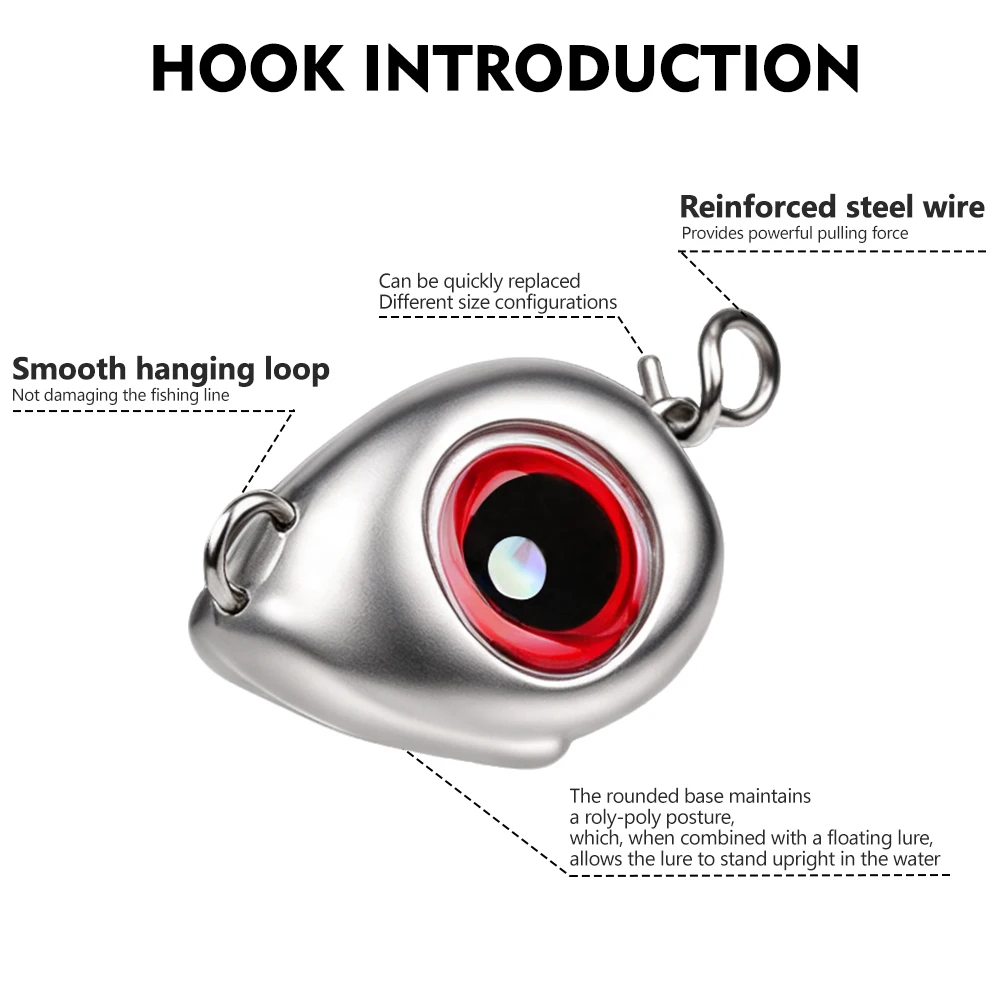 Plomo desmontable PROBEROS para Texas Rig con clip rápido y ojo 3D - imagen 4