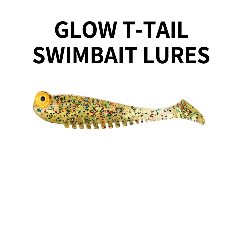 Señuelos de silicona con cola T fosforescentes para pesca nocturna - imagen 3