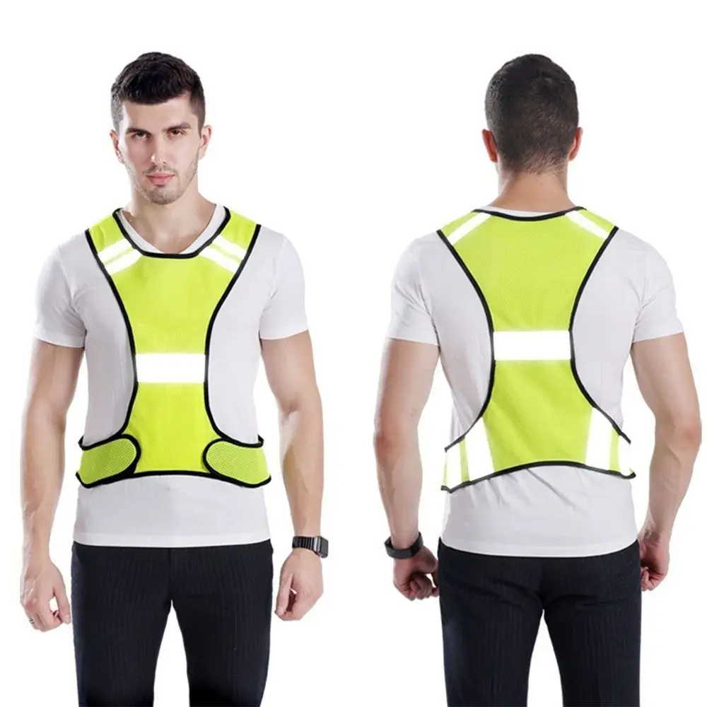 Chaleco reflectante con cinta elástica para correr y caminar nocturno