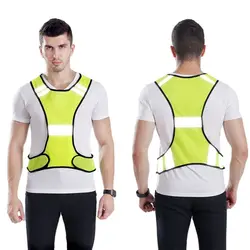 Chaleco reflectante con cinta elástica para correr y caminar nocturno