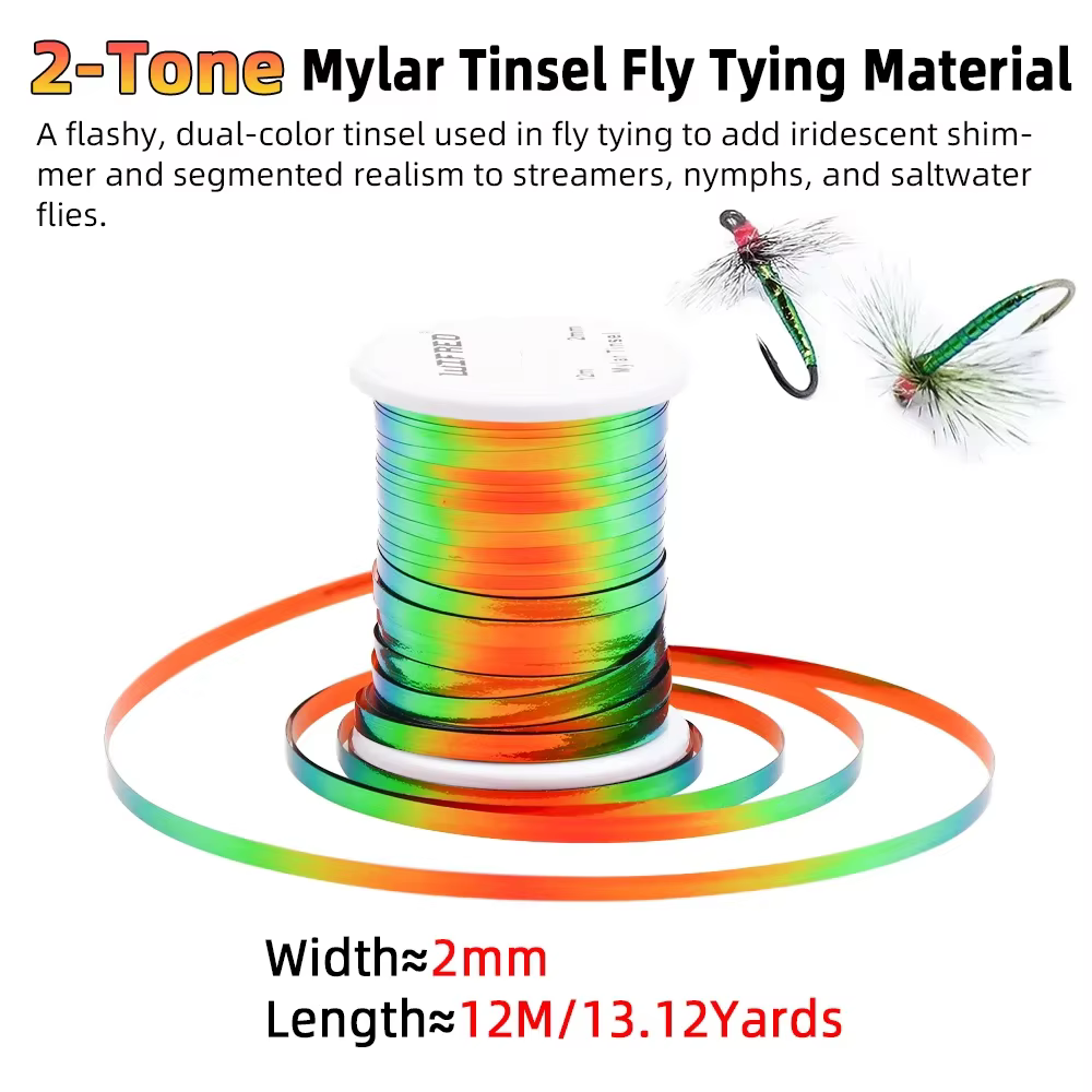 Wifreo Tinsel Mylar bicolor para atar moscas - imagen 2