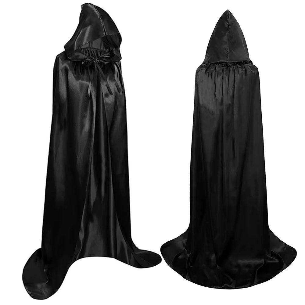 Túnica larga con capucha para disfraces de Halloween
