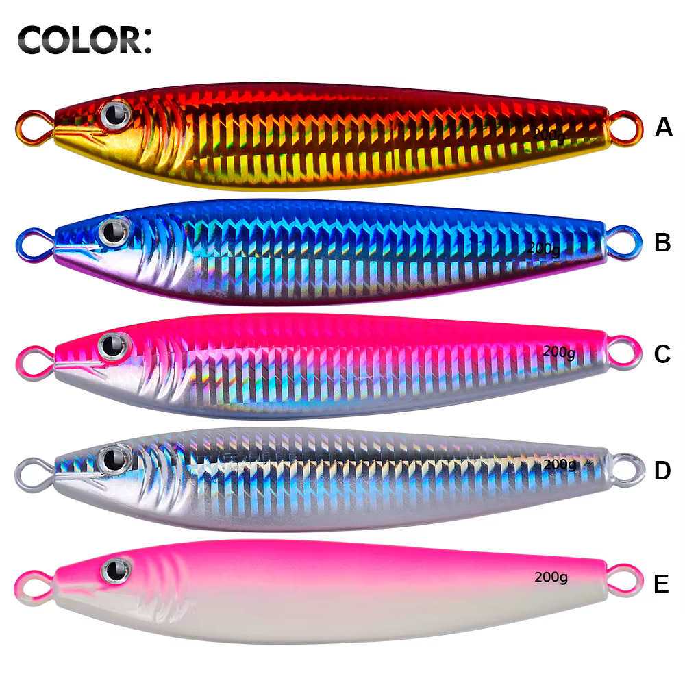 Señuelo de Jigging Proberos 20-200g – Metal duro luminoso para lubina en profundidad - imagen 4