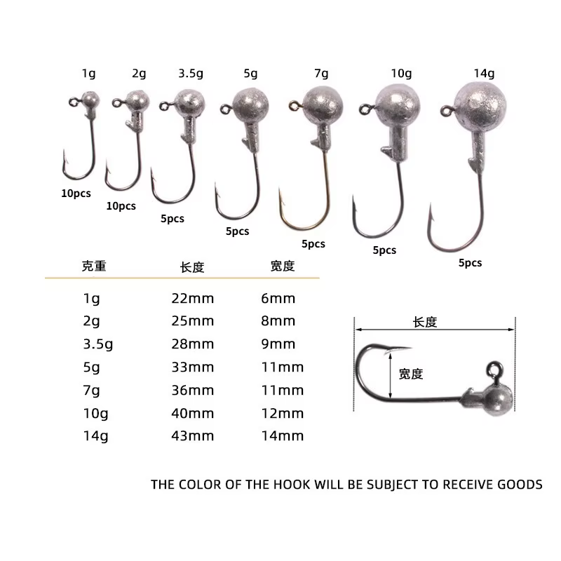 Anzuelos Jig Head con Plomo para Vinilo – Lubina y Trucha - imagen 2