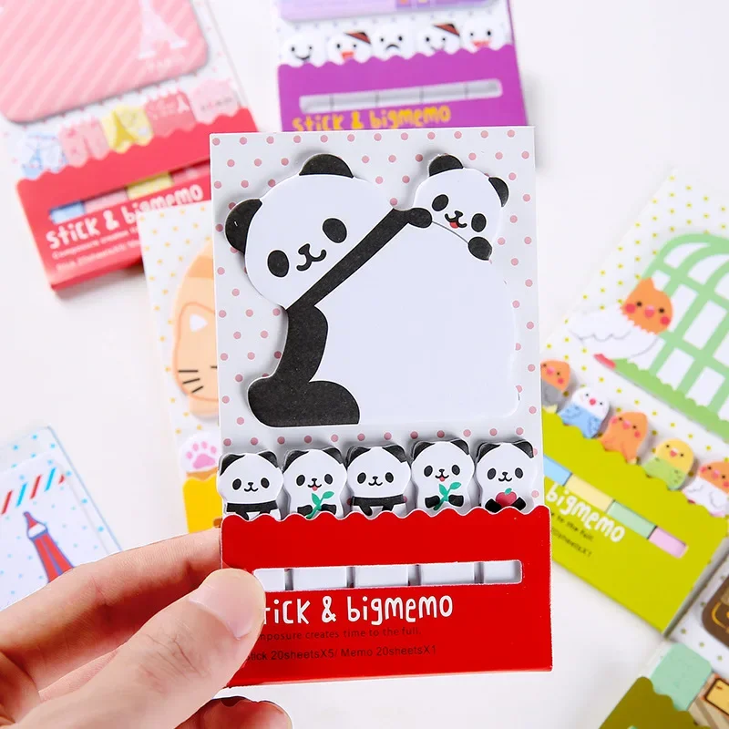 Pegatinas Panda Kawaii - notas adhesivas y marcapaginas 2 uds pesca - imagen 3