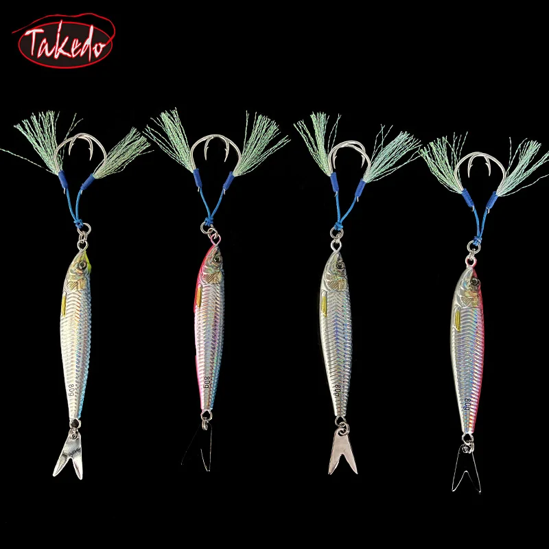 TAKEDO JY01 Jerkbait metálico UV luminoso con anzuelo - imagen 2