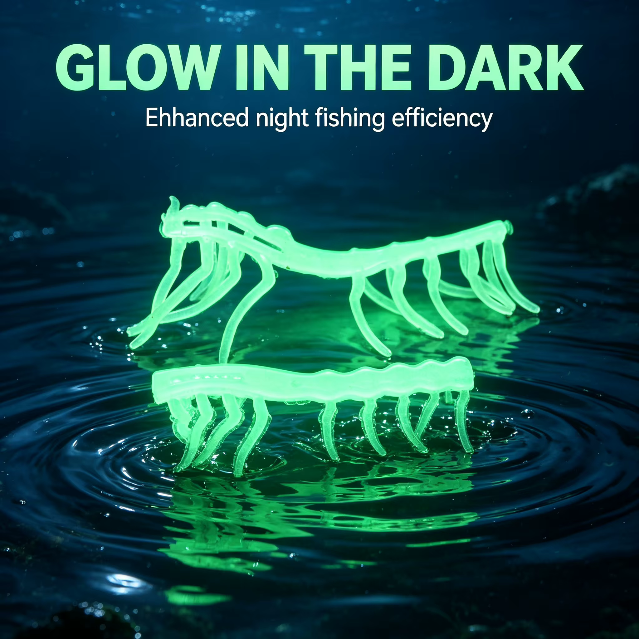 Señuelo blando luminoso para pesca nocturna
