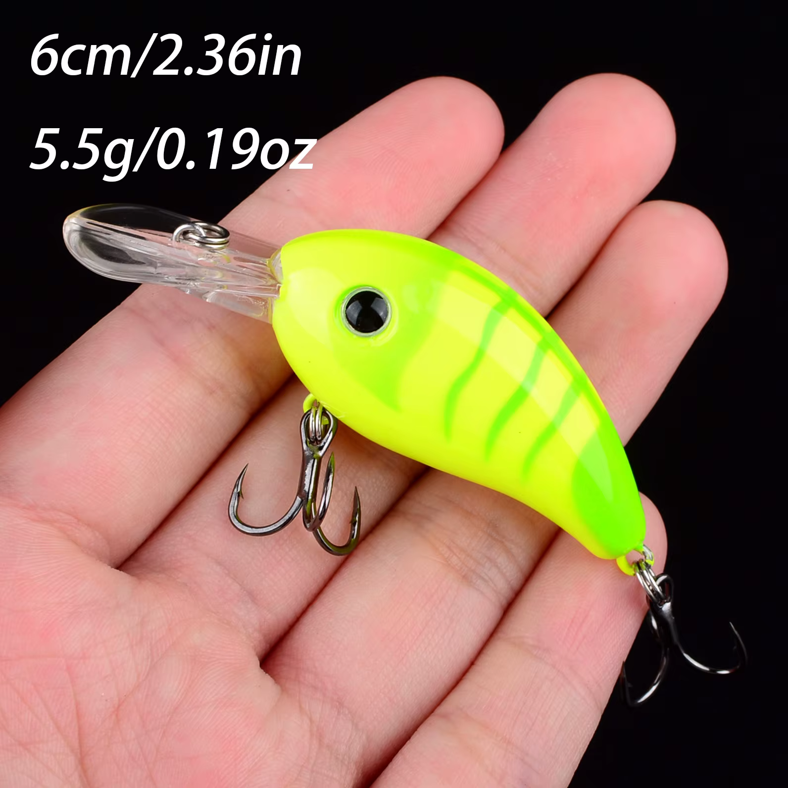Crankbait Flotante 6cm – Anzuelos triples para lubina y carpa - imagen 2