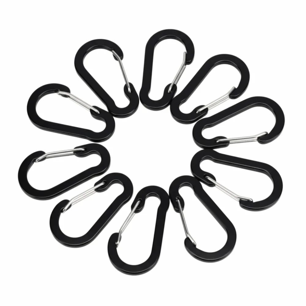 Mosquetón de aluminio con seguro para acampar y pesca - imagen 2
