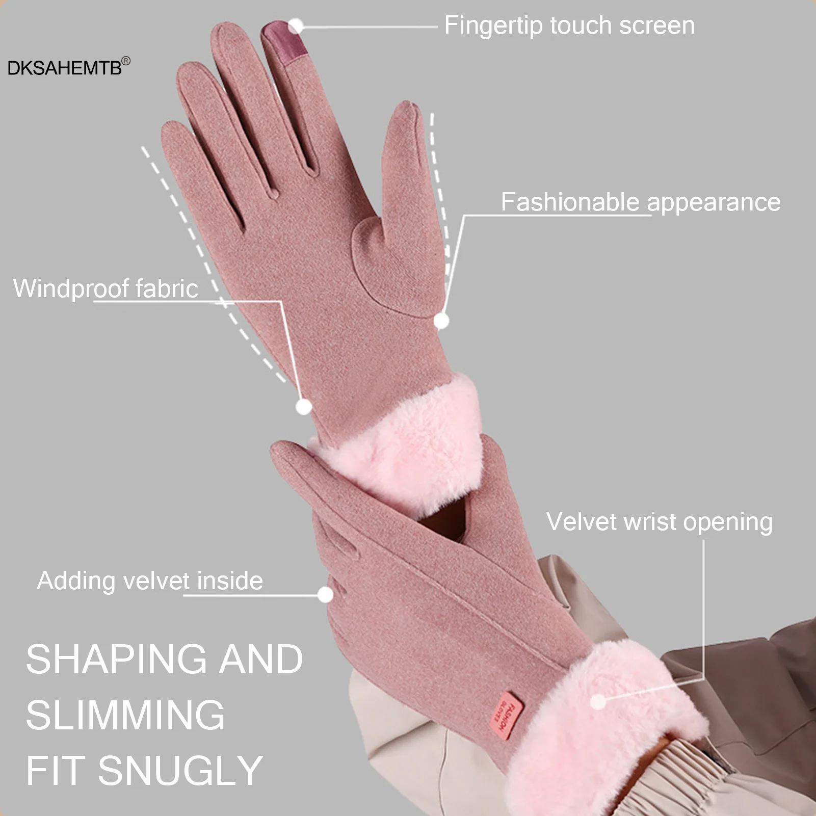 Guantes con pantalla táctil resistentes al viento para invierno - imagen 5
