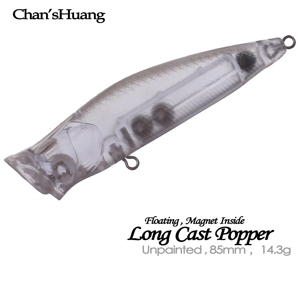 Chan'sHuang Popper en Blanco sin Pintar – Imán Interno DIY
