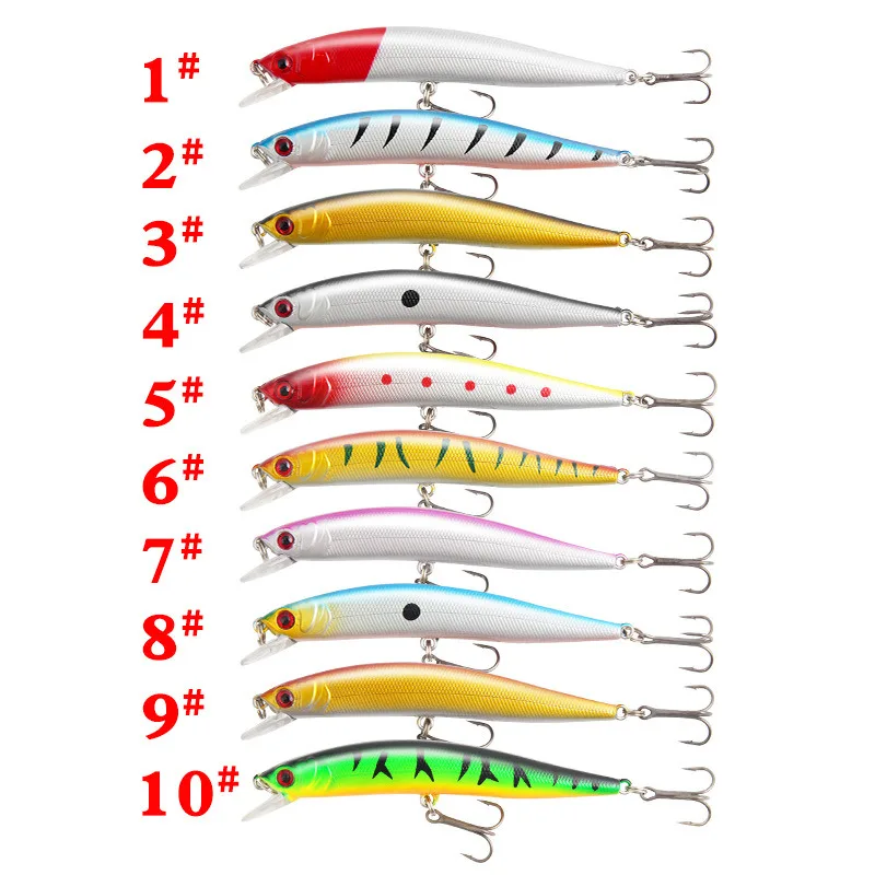 Señuelo Minnow Wobbler Swimbait Crankbait con ojos 3D
