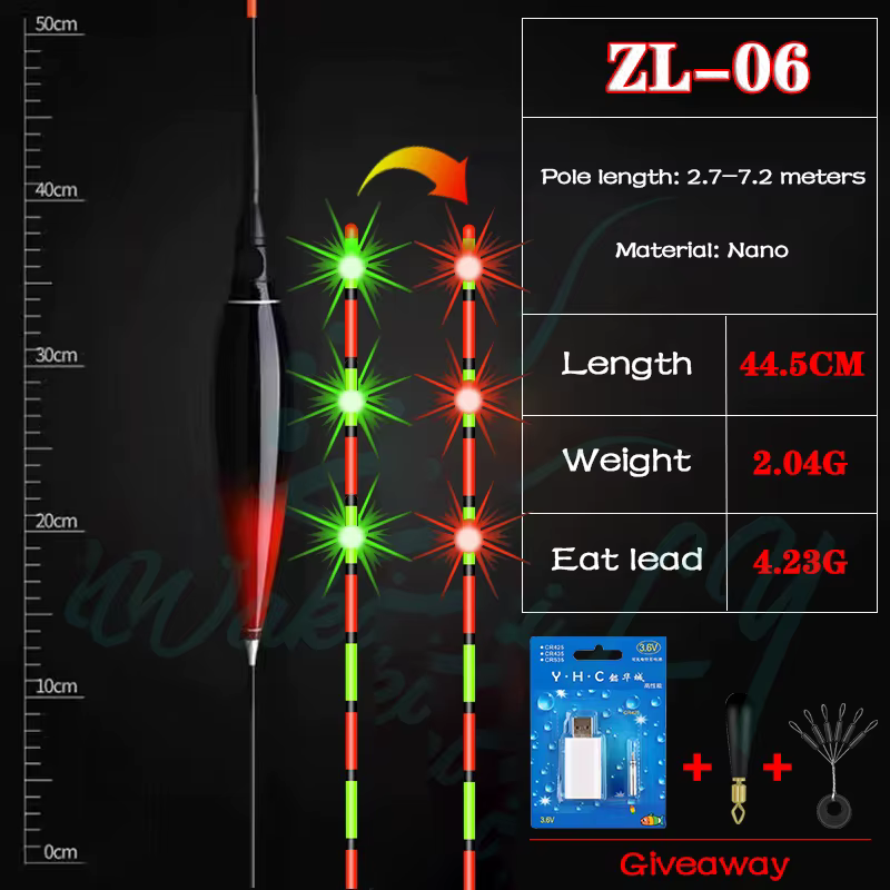 Flotador LED USB nocturno compacto – Boya de pesca - imagen 4
