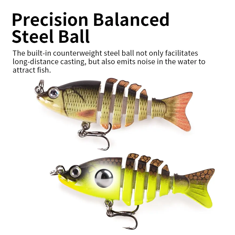 Mini señuelo articulado Swimbait hundido para lucio - imagen 5
