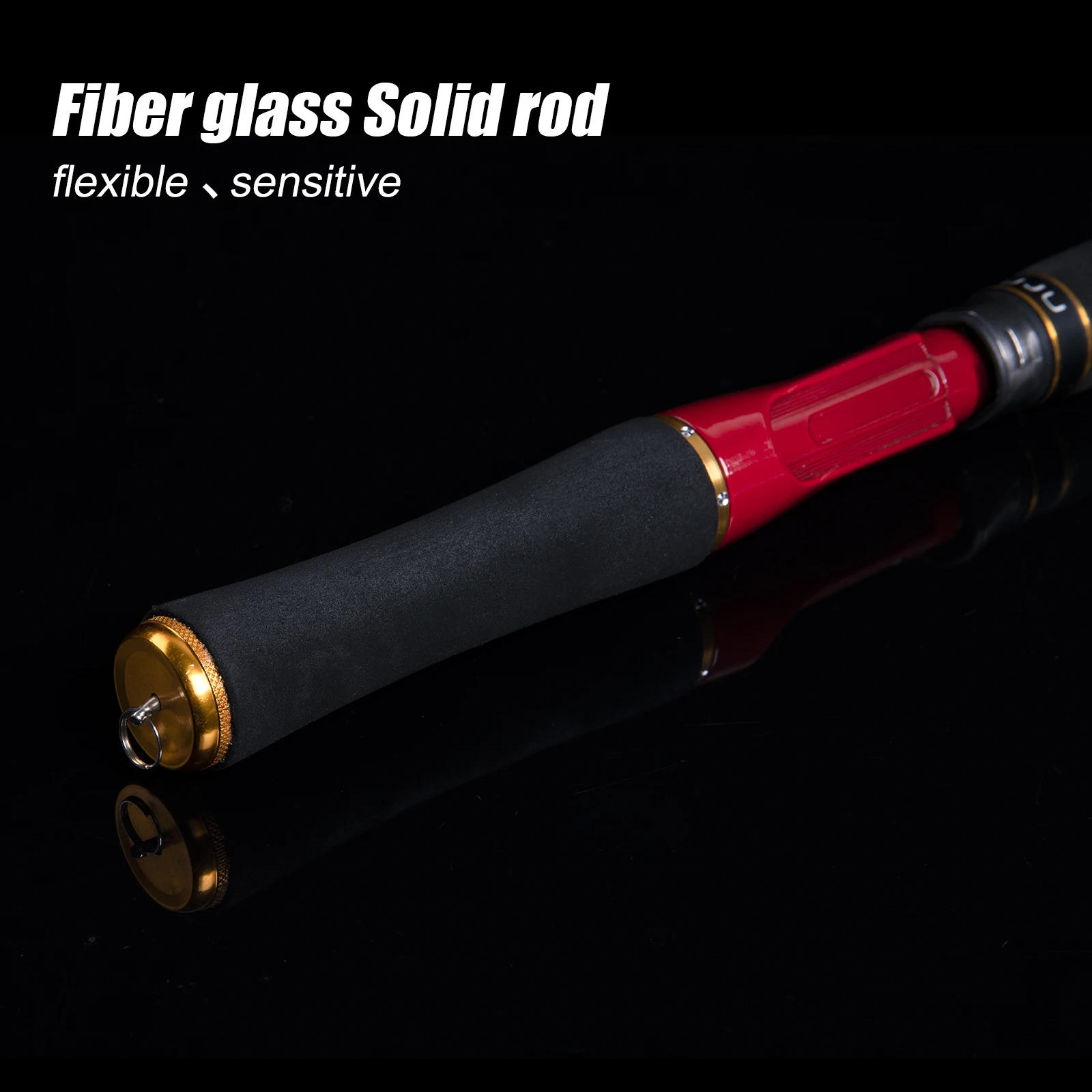 Experimente lo último en el diseño de la caña de pescar con la caña sólida de vidrio de fibra que ofrece flexibilidad y sensibilidad para una captura superior