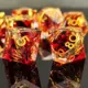 Dados poliédricos de resina fluida para D&D – azul y verde - imagen 4