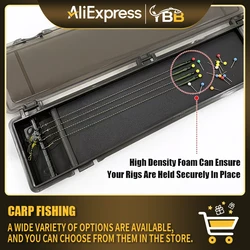 Caja de aparejos para pesca de carpa con clavijas resistente