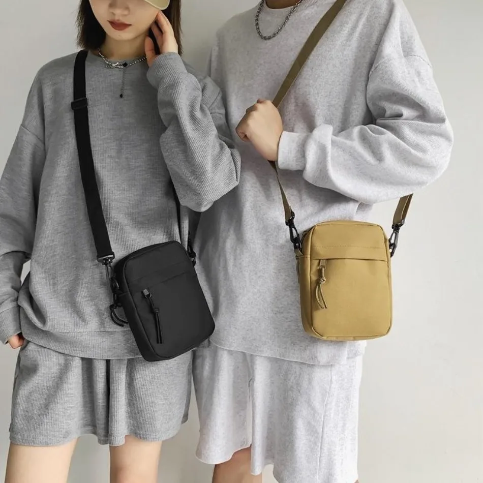 Bolso bandolera hombre de lona con cierre para llevar al hombro - imagen 3