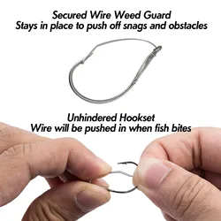 Anzuelos Wacky Rig con púas – Boca ancha para lubina
