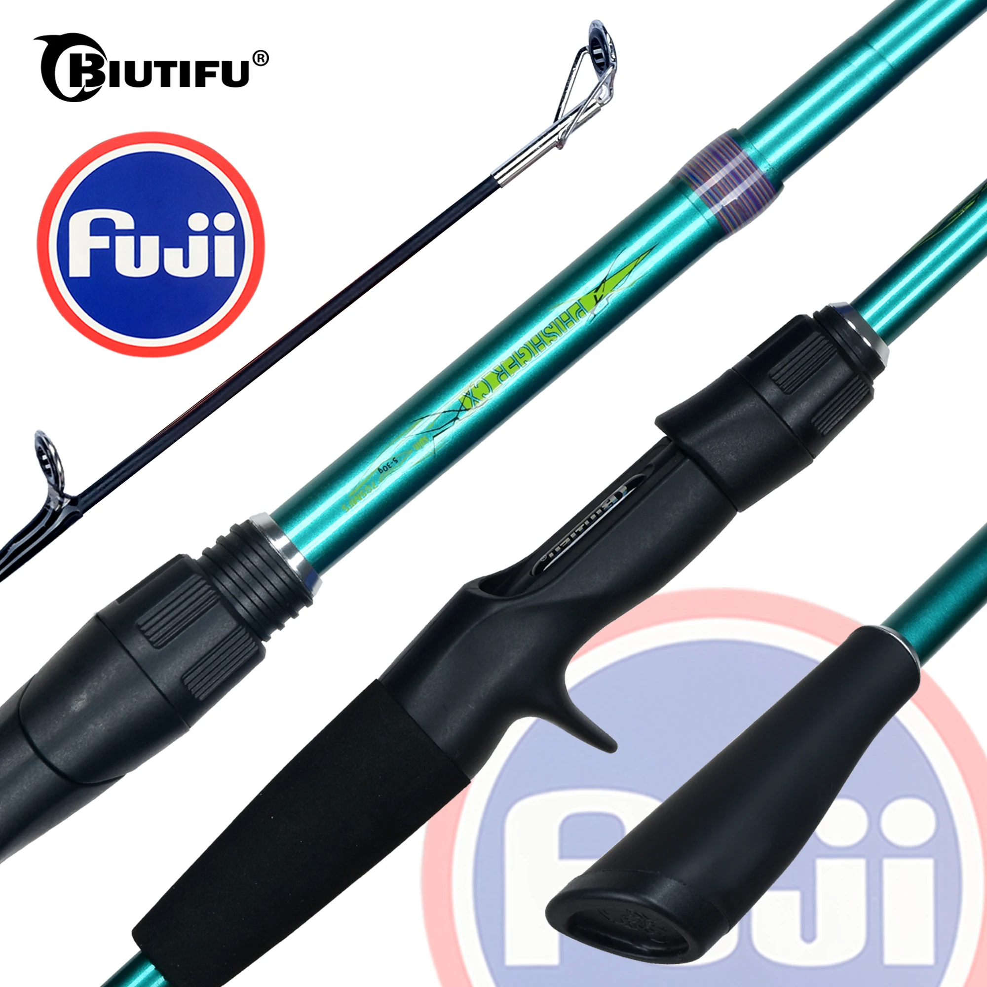 Caña de pesca ultraligera BIUTIFU Mini carbono guías Fuji